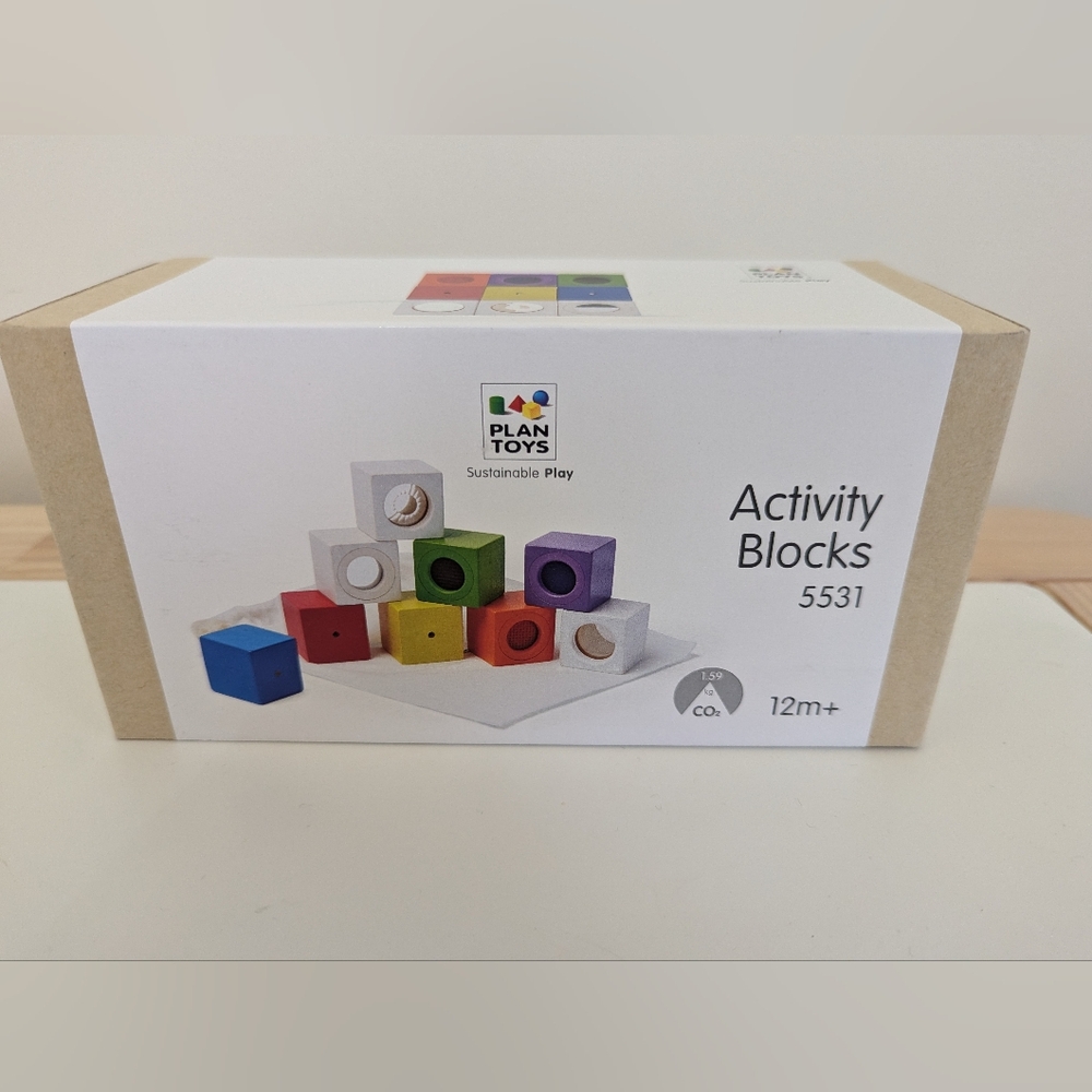 NIB Plantoys Wooden Activity Blocks